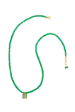 Load image into Gallery viewer, Green Chrypsoprase Necklace with Green Chalcedony Pendant set in 24kt gold vermeil NF188-Chr