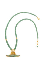 Load image into Gallery viewer, ONE OF A KIND Green Kyanite Necklace with Citrine and Green Kyanite Pendant set in 24kt gold vermeil NF280