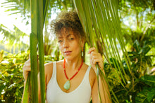 Load image into Gallery viewer, Carnelian Necklace with Chrysoprase Pendant